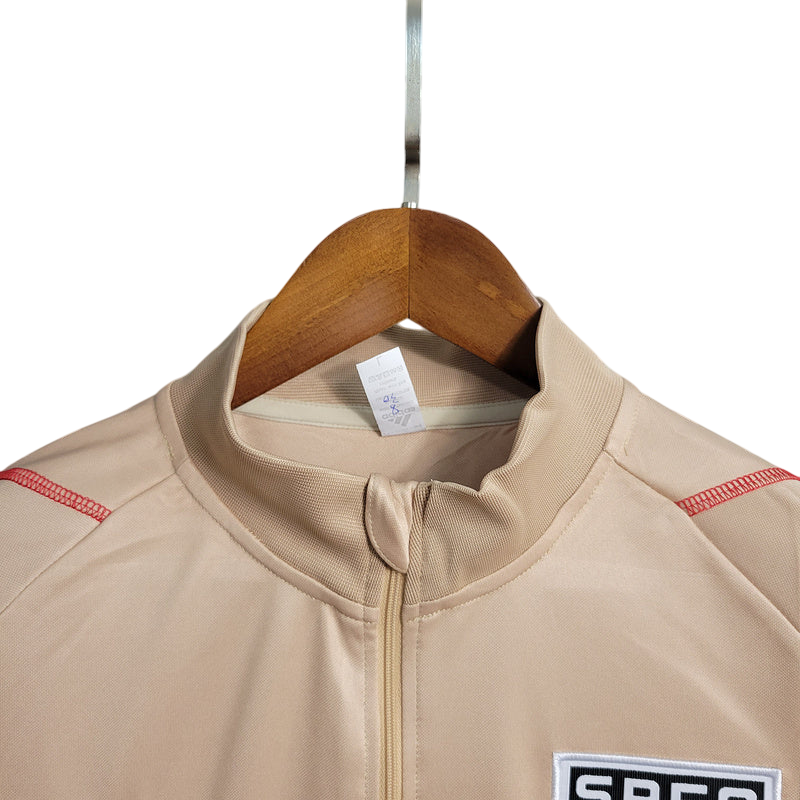 Blusa Tricolor Paulista Meio Ziper 23/24 - Bege
