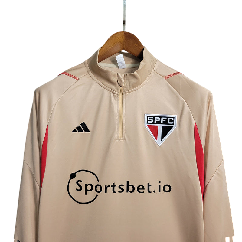Blusa Tricolor Paulista Meio Ziper 23/24 - Bege