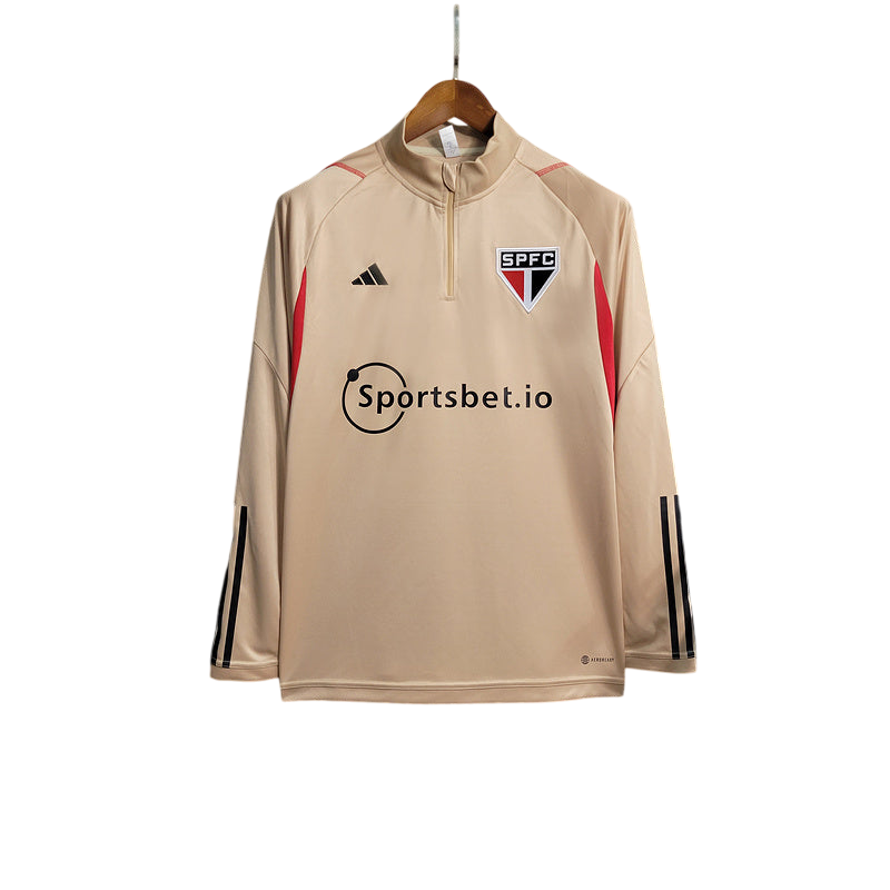 Blusa Tricolor Paulista Meio Ziper 23/24 - Bege